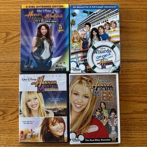 Hanna Montana Disney Miley Cyrus 4 DVD movie lot Jonas Brothers Selena Gomez